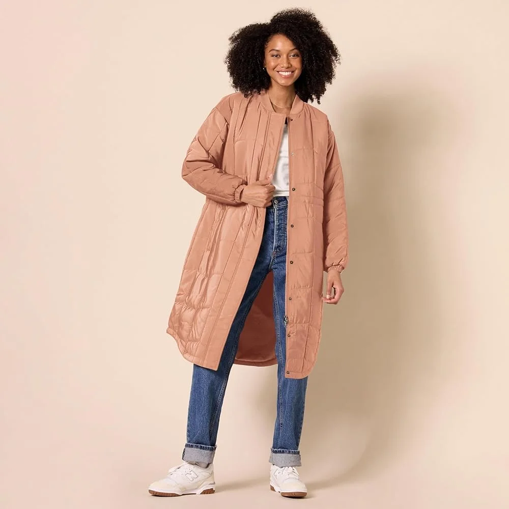 Amazon Essentials Women's Light Brown Coat - Picture 1 of 9